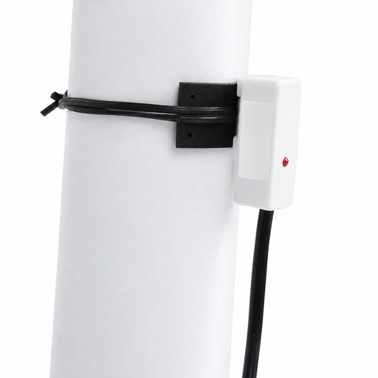 PPK-Y26S Non-Contact Capacitive Liquid Level Sensor — PPK-Y26S liquid level sensor attached externally to a white pipe
